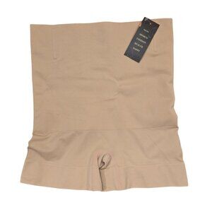 Hey Girl Beige Nude Seamless Tummy Control Shaper Shorts L NEW